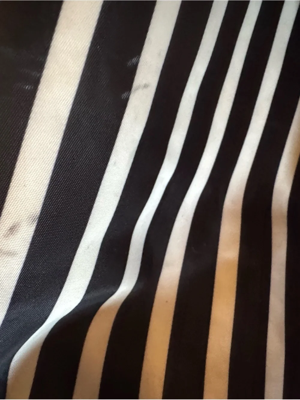 kate spade Watson Lane Lyla Black & White Stripes Nylon Packable Weekender Bag